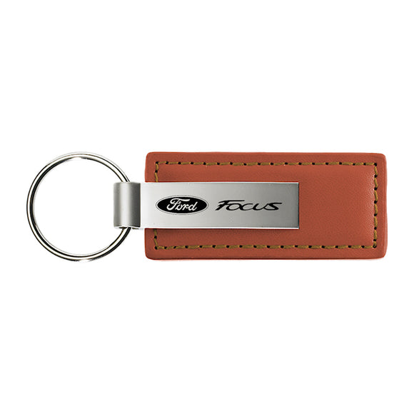 Ford Focus Keychain & Keyring - Brown Premium Leather
