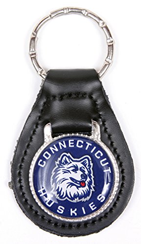 Connecticut Huskies Keychain & Keyring - Leather