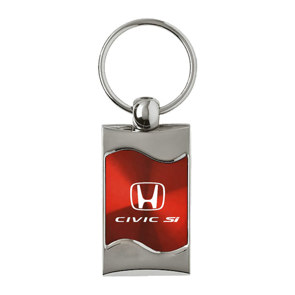 Honda Civic SI Keychain & Keyring - Red Wave
