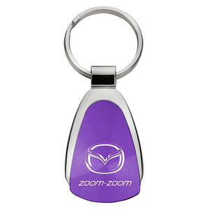 Mazda Zoom Zoom Keychain & Keyring - Purple Teardrop