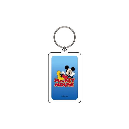 Mickey Mouse Lounging on Logo Keychain & Keyring