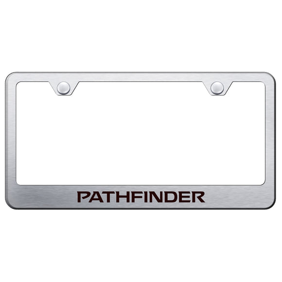 Nissan Pathfinder Brushed License Plate Frame