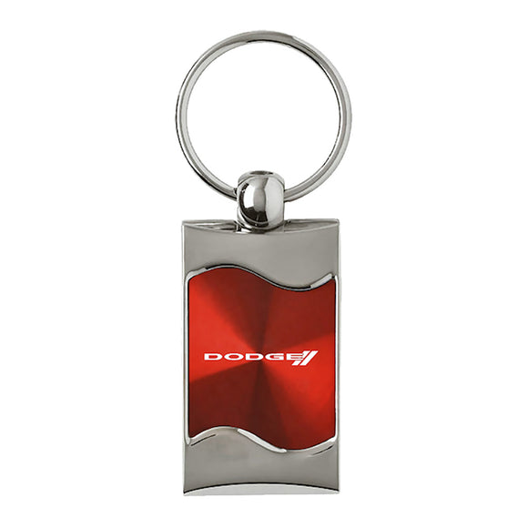 Dodge Stripe Keychain & Keyring - Red Wave
