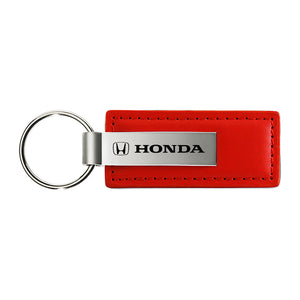Honda Keychain & Keyring - Red Premium Leather