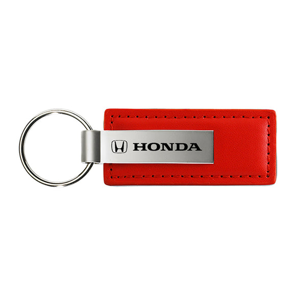 Honda Keychain & Keyring - Red Premium Leather