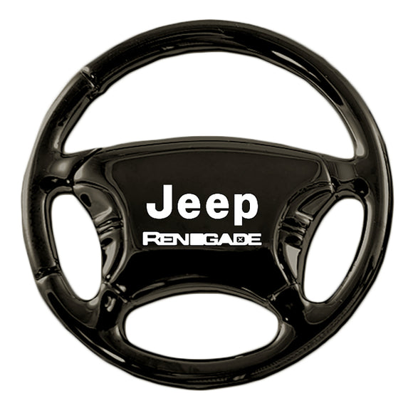 Jeep Renegade Keychain & Keyring - Black Steering Wheel