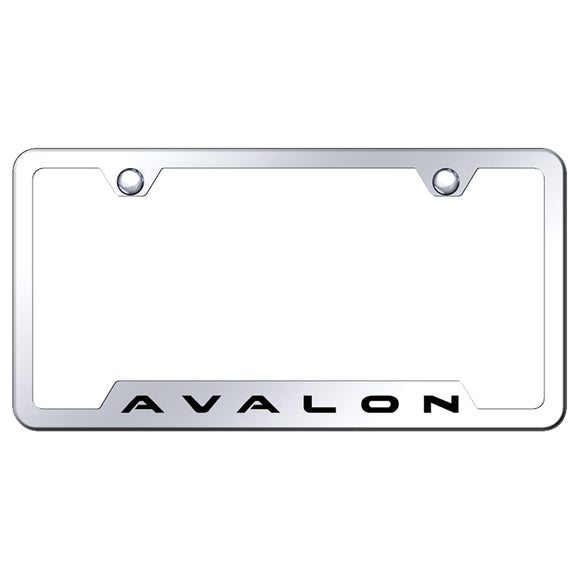 Toyota Avalon License Plate Frame - Laser Etched Cut-Out Frame - Stainless Steel
