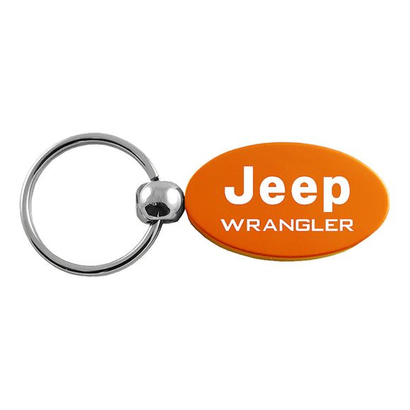 Jeep Wrangler Keychain & Keyring - Orange Oval