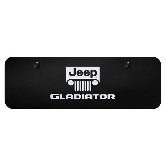 Jeep Gladiator Name and Logo Mini Plate - Laser Etched Black