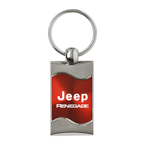 Jeep Renegade Keychain & Keyring - Red Wave