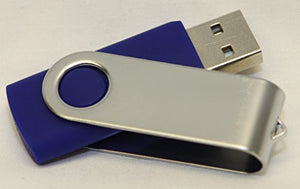 Promotional Keychain & Keyring - Flash Drive (Blue)