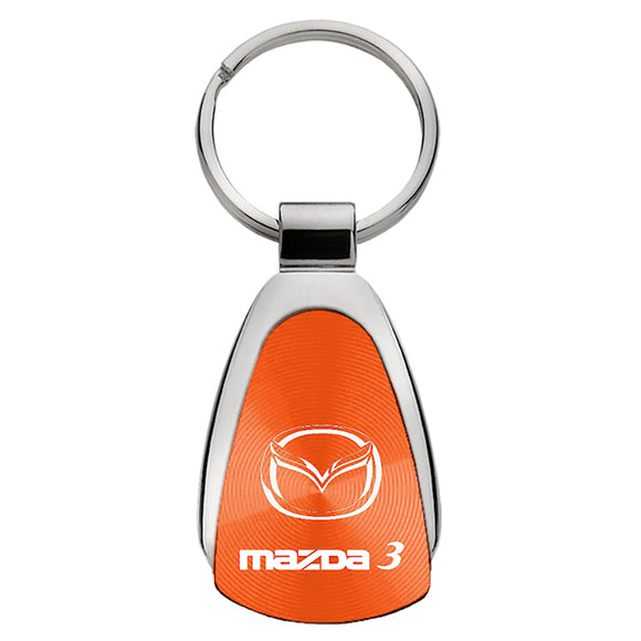 Mazda 3 Keychain & Keyring - Orange Teardrop