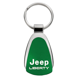 Jeep Liberty Keychain & Keyring - Green Teardrop