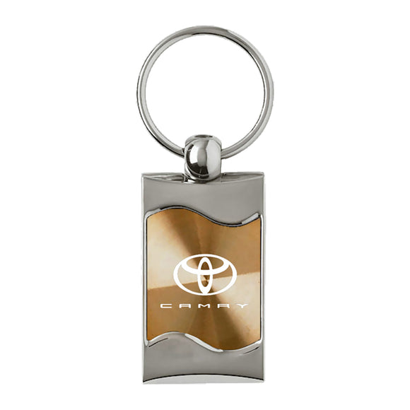Toyota Camry Keychain & Keyring - Gold Wave