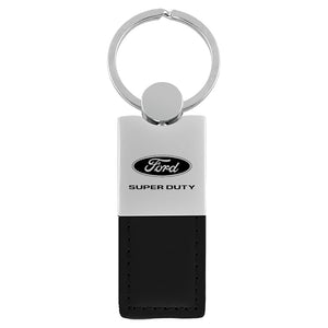 Ford Superduty Keychain & Keyring - Duo Premium Black Leather