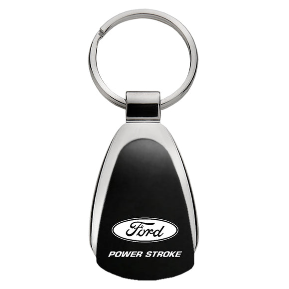 Ford Powerstroke Keychain & Keyring - Black Teardrop