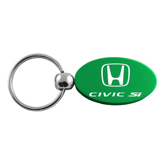 Honda Civic SI Keychain & Keyring - Green Oval