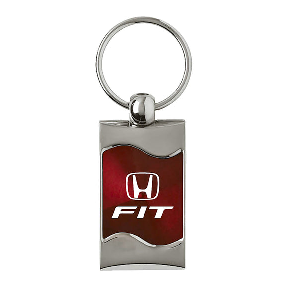 Honda Fit Keychain & Keyring - Burgundy Wave