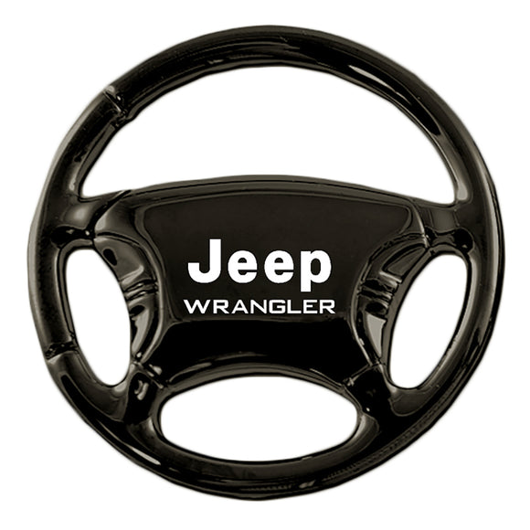 Jeep Wrangler Keychain & Keyring - Black Steering Wheel