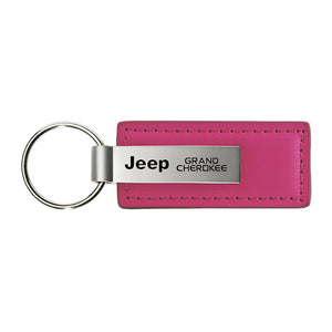 Jeep Grand Cherokee Keychain & Keyring - Pink Premium Leather