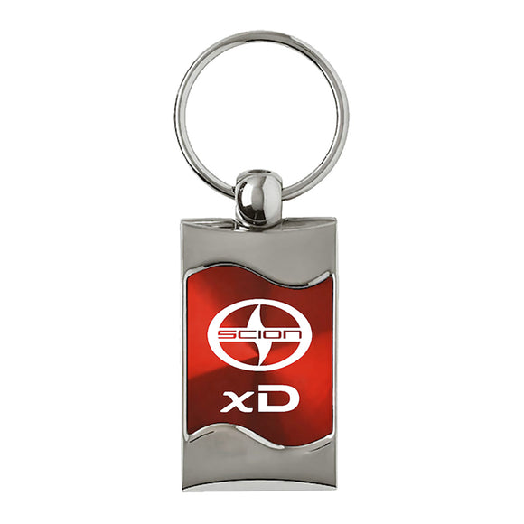 Scion xD Keychain & Keyring - Red Wave