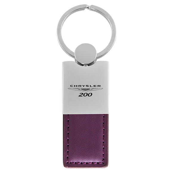 Chrysler 200 Keychain & Keyring - Duo Premium Purple Leather