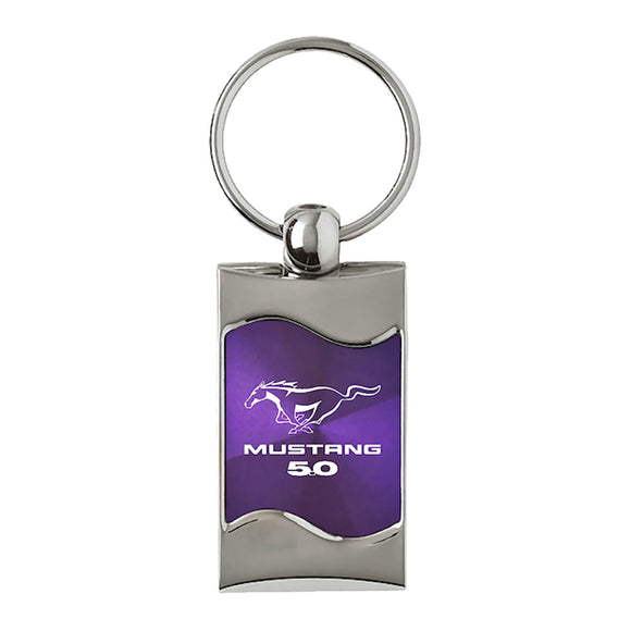 Ford Mustang 5.0 Keychain & Keyring - Purple Wave