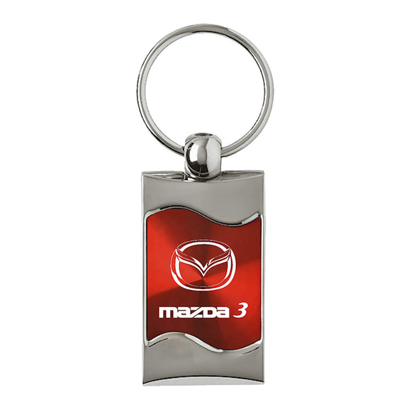 Mazda 3 Keychain & Keyring - Red Wave