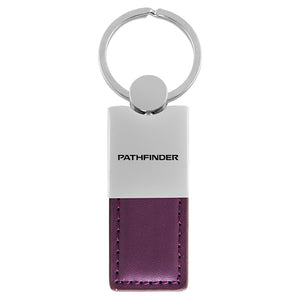 Nissan Pathfinder Keychain & Keyring - Duo Premium Purple Leather