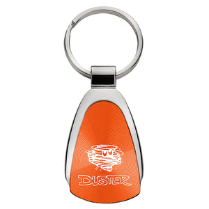 Plymouth Duster Keychain & Keyring - Orange Teardrop