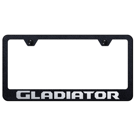 Jeep Gladiator Stainless Steel Frame - Laser Etched Rugged Black