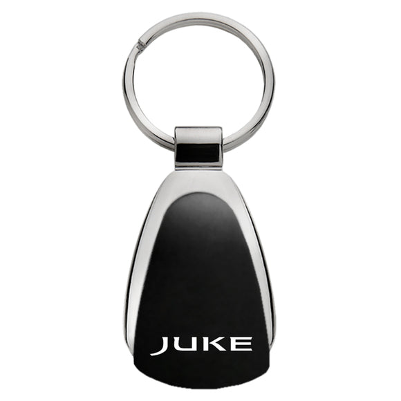 Nissan Juke Keychain & Key Ring – Chrome with Black Teardrop Key Chain KCK.JUKE