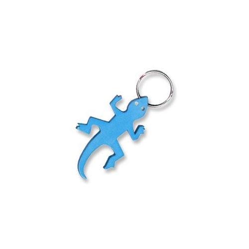 Iguana Keychain & Keyring - Bottle Opener - Blue
