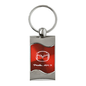Mazda Miata Keychain & Keyring - Red Wave
