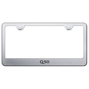 Infiniti Q50 Brushed License Plate Frame