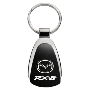 Mazda RX-8 Keychain & Keyring - Black Teardrop