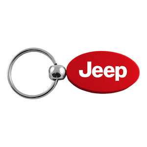 Jeep Keychain & Keyring - Red Oval