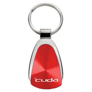 Plymouth Cuda Keychain & Keyring - Red Teardrop