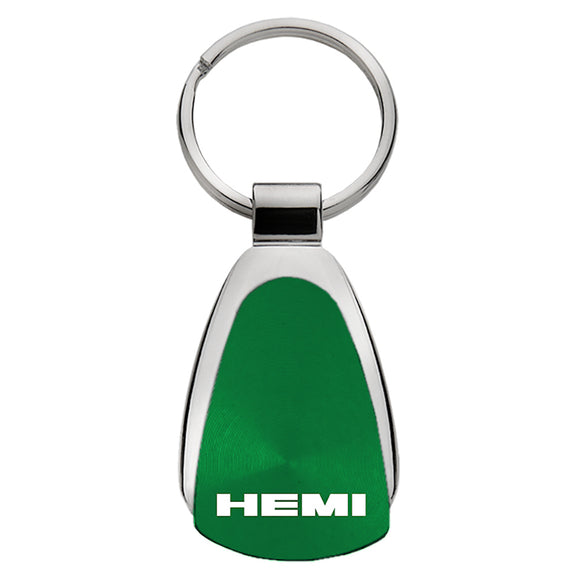 Dodge Hemi Keychain & Keyring - Green Teardrop