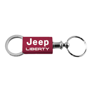 Jeep Liberty Keychain & Keyring - Burgundy Valet