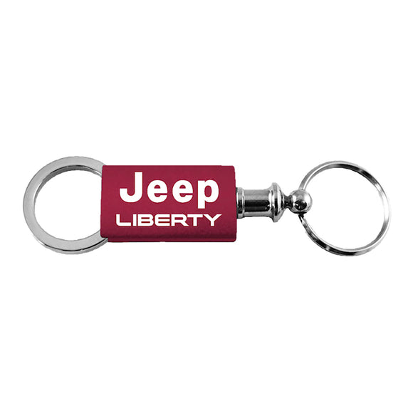 Jeep Liberty Keychain & Keyring - Burgundy Valet
