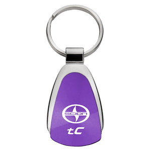 Scion tC Keychain & Keyring - Purple Teardrop