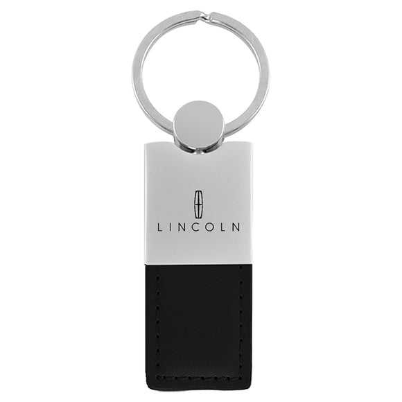 Lincoln Keychain & Keyring - Duo Premium Black Leather