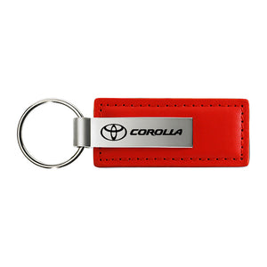 Toyota Corolla Keychain & Keyring - Red Premium Leather