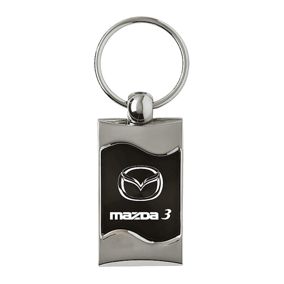 Mazda 3 Keychain & Keyring - Black Wave
