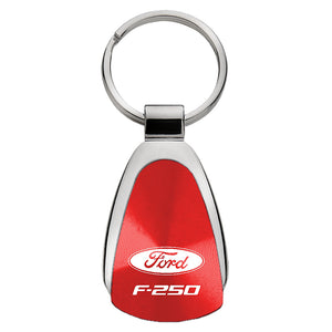 Ford F-250 Keychain & Keyring - Red Teardrop