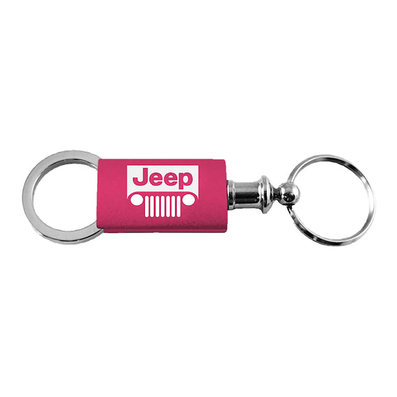 Jeep Grill Keychain & Keyring - Pink Valet