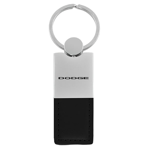 Dodge Keychain & Keyring - Duo Premium Black Leather