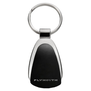 Plymouth Keychain & Keyring - Black Teardrop