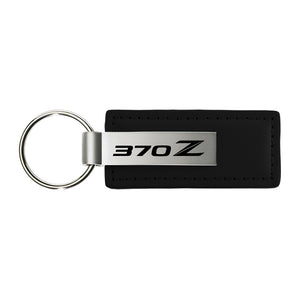 Nissan 370Z Black Leather Key Chain & Key Ring